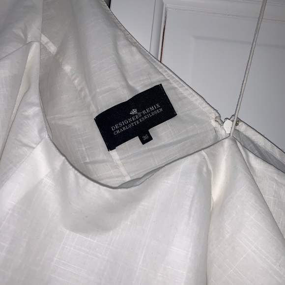 Designers Remix White Ruffled One Shoulder Top - Picture 12 of 16